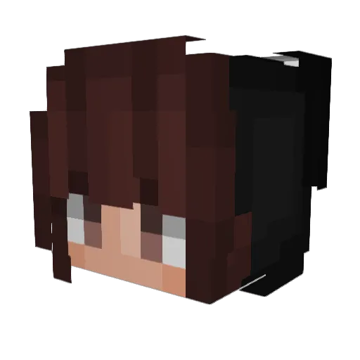 Badaska Minecraft avatar head, 3D render