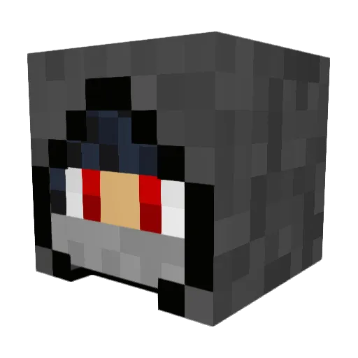 BadassBlocker Minecraft avatar head, 3D render