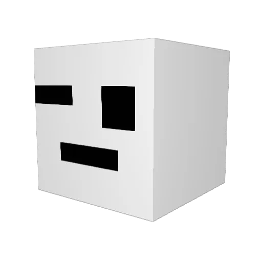 Badassbando Minecraft avatar head, 3D render