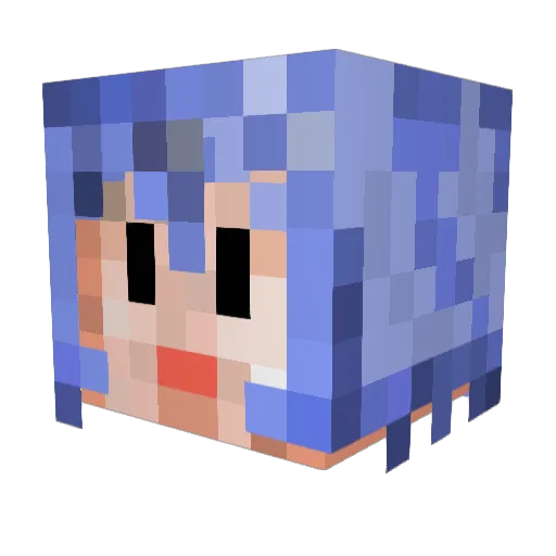 Badastra Minecraft avatar head, 3D render