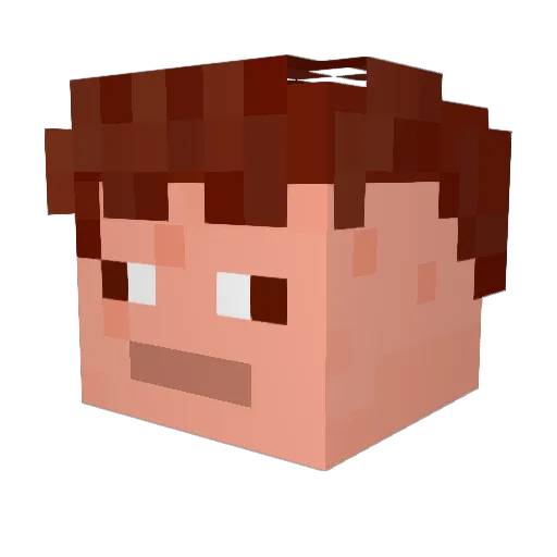 BadatVideoGames7 Minecraft avatar head, 3D render