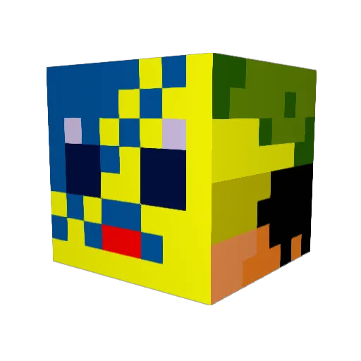 BadatchH Minecraft avatar head, 3D render