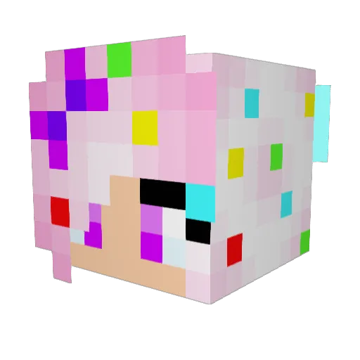 Badbiotch Minecraft avatar head, 3D render