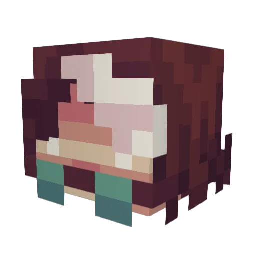 Badboycl Minecraft avatar head, 3D render