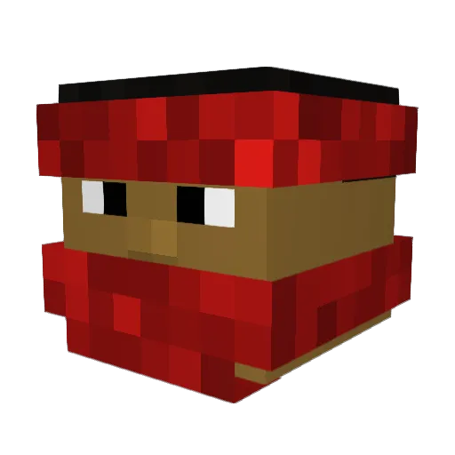 Badchicken2012 Minecraft avatar head, 3D render