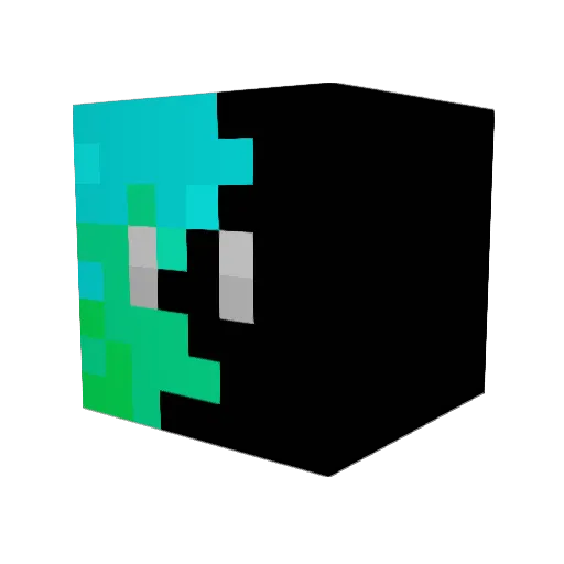 Baddaboom3001 Minecraft avatar head, 3D render