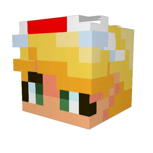 BaddieCracker Minecraft avatar head, 3D render