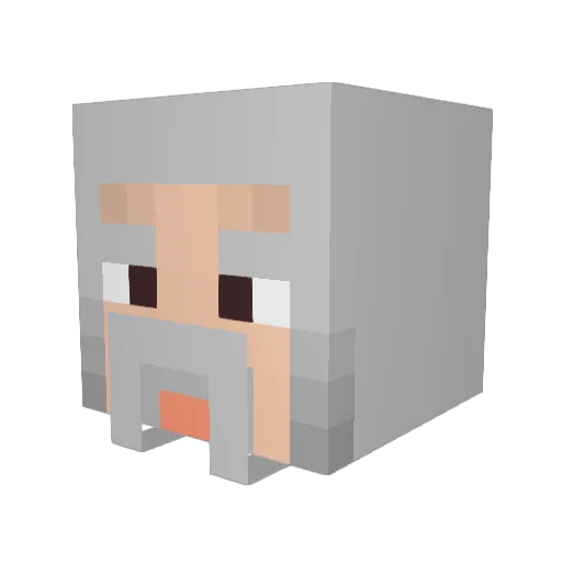 Baddshotz Minecraft avatar head, 3D render