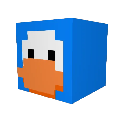 Bade2K Minecraft avatar head, 3D render
