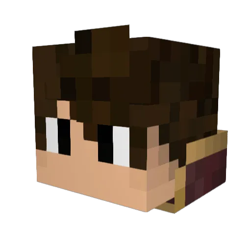 Bade876 Minecraft avatar head, 3D render