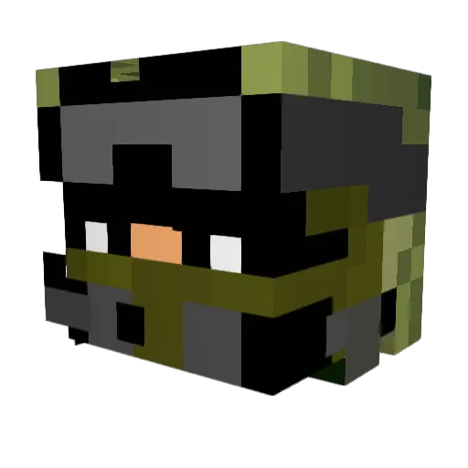 BademannJR Minecraft avatar head, 3D render
