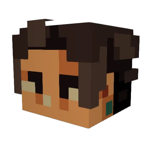 Badfinger Minecraft avatar head, 3D render