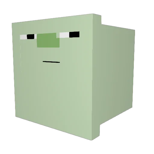 Badfishh Minecraft avatar head, 3D render