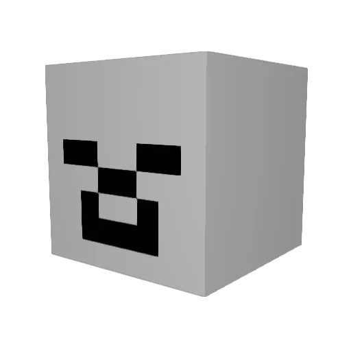 Badger0 Minecraft avatar head, 3D render