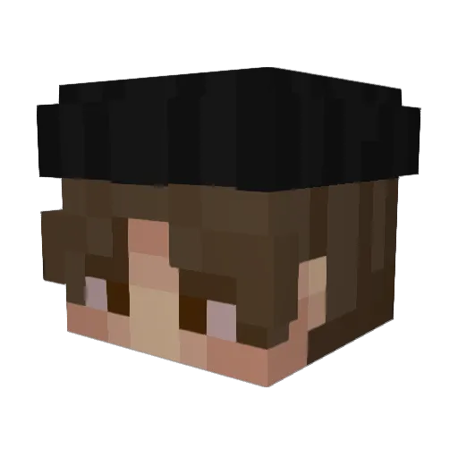 BadgerLive_ Minecraft avatar head, 3D render