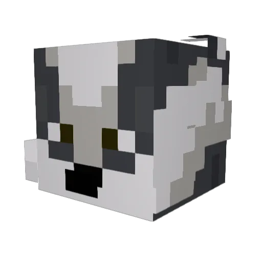 BadgerSnapper Minecraft avatar head, 3D render