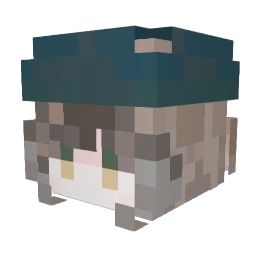 Badian_ Minecraft avatar head, 3D render