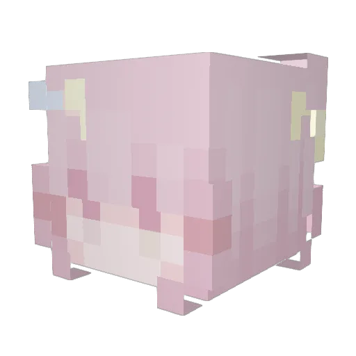 Badjina Minecraft avatar head, 3D render