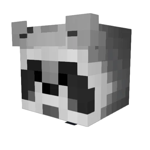 Badkan Minecraft avatar head, 3D render