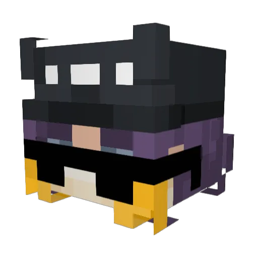 Badlandur Minecraft avatar head, 3D render