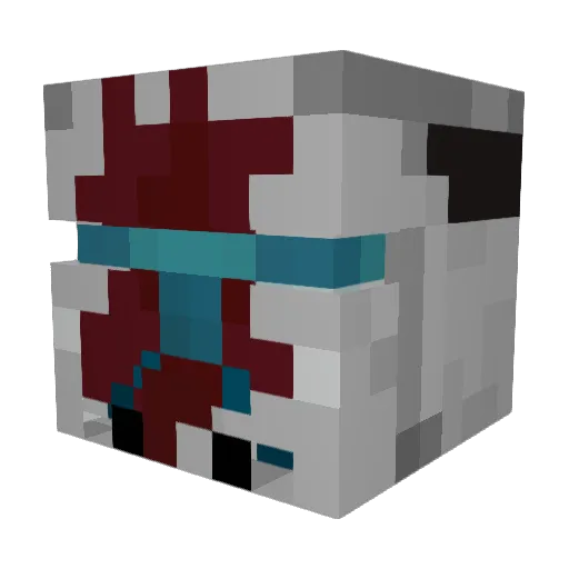Badlaz0rcat Minecraft avatar head, 3D render