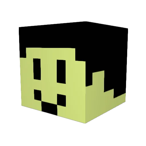 Badmadman1212 Minecraft avatar head, 3D render