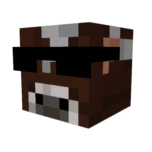 Badmantingz Minecraft avatar head, 3D render