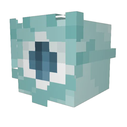 Badnamed Minecraft avatar head, 3D render