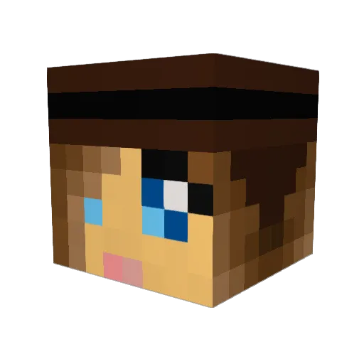 Badoiits Minecraft avatar head, 3D render