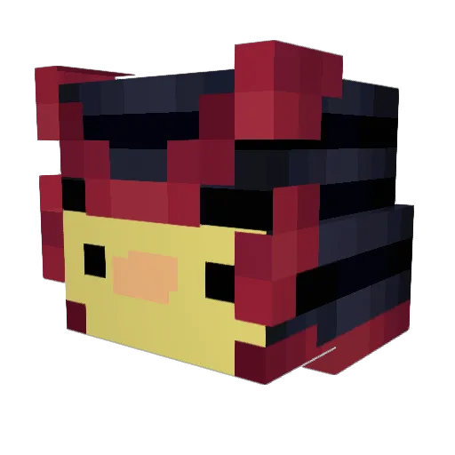 Badouz Minecraft avatar head, 3D render
