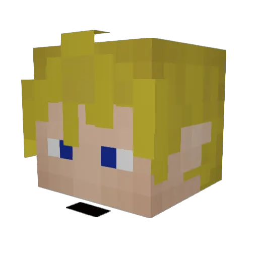 Badriggg Minecraft avatar head, 3D render