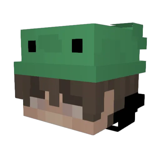 Badruha Minecraft avatar head, 3D render