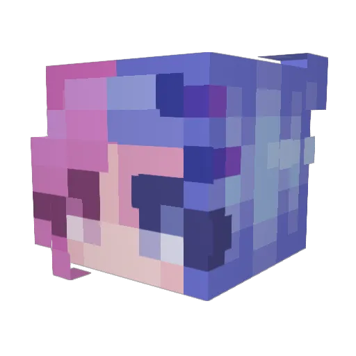 BadsMama Minecraft avatar head, 3D render