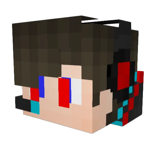 Badstylebad Minecraft avatar head, 3D render