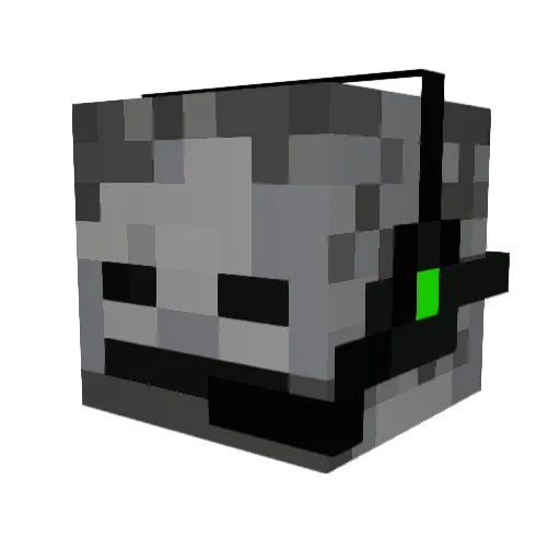 Badtemper Minecraft avatar head, 3D render