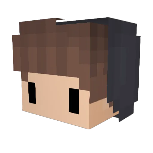Badusi Minecraft avatar head, 3D render