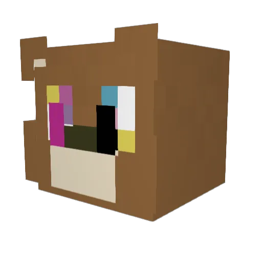 Badvik Minecraft avatar head, 3D render