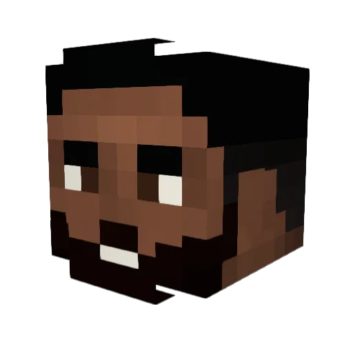 BadwalBros Minecraft avatar head, 3D render