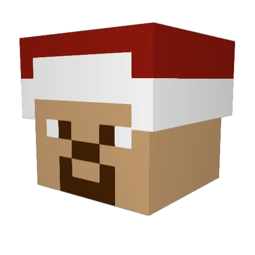 Badwine Minecraft avatar head, 3D render