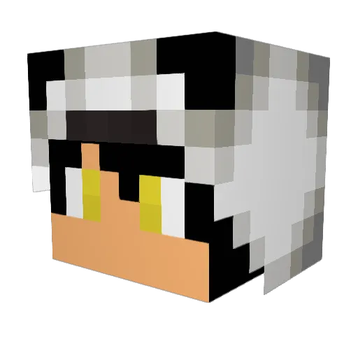 BadxPikachu Minecraft avatar head, 3D render