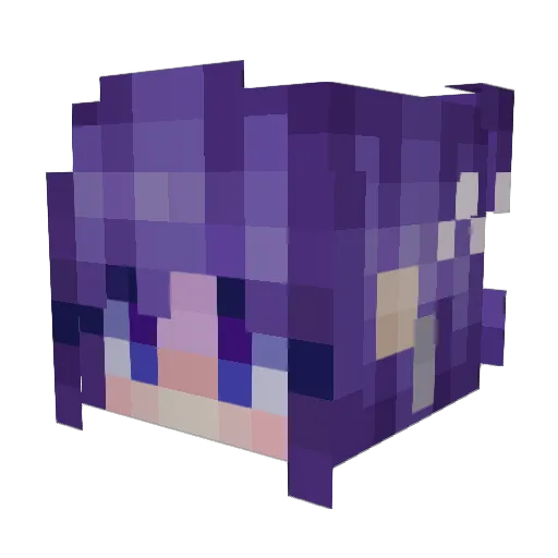 BaeBG Minecraft avatar head, 3D render
