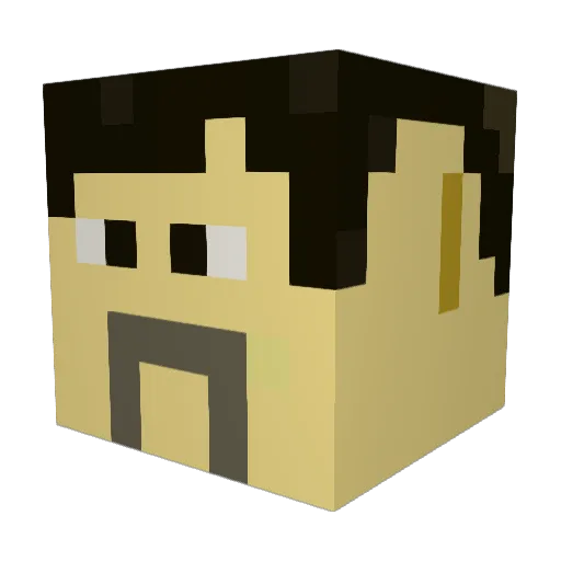 Bae_Fong_Chow Minecraft avatar head, 3D render
