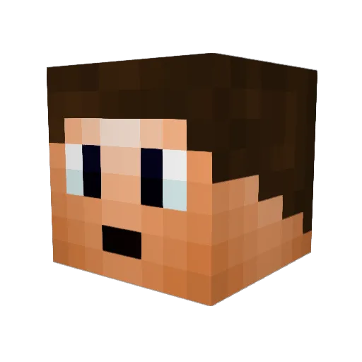 Baed123 Minecraft avatar head, 3D render