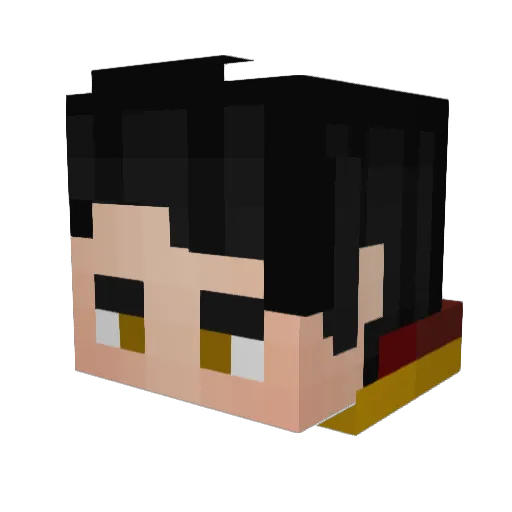 Baedipple Minecraft avatar head, 3D render