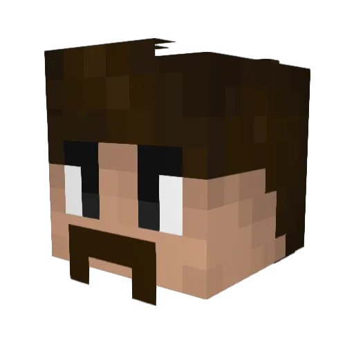 BaedlMarkus Minecraft avatar head, 3D render