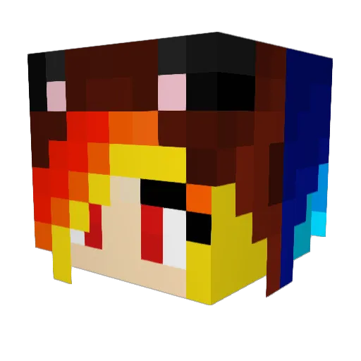 BaeheeKim Minecraft avatar head, 3D render