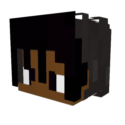 Baehem Minecraft avatar head, 3D render