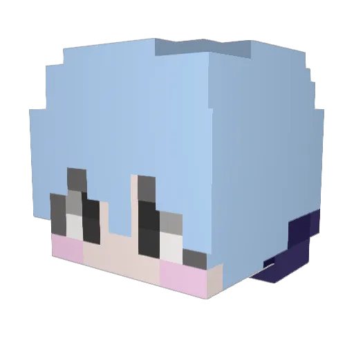 BaekHamin Minecraft avatar head, 3D render
