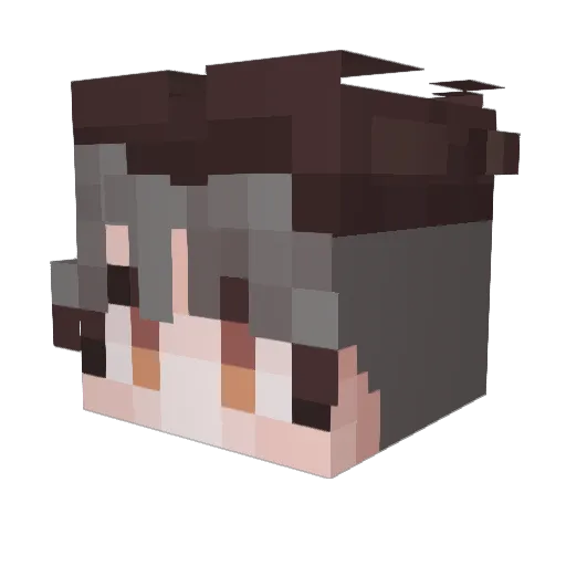 BaekHyean Minecraft avatar head, 3D render
