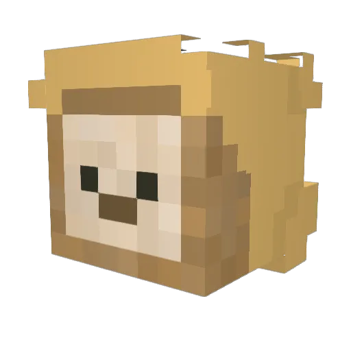 BaekSeolryeon Minecraft avatar head, 3D render
